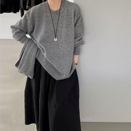 knit vest & pullover set /2color　NK2063