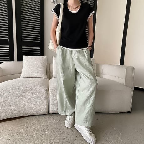back slit cotton vest /5color　NK2208