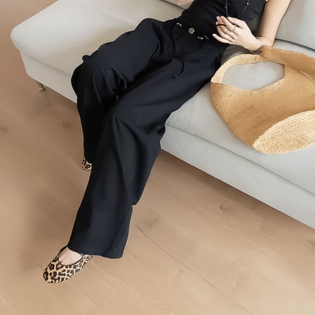 drawstring waist wide pants /3color　NK2372
