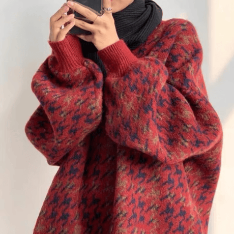 retro high neck knit/2color　NK1711