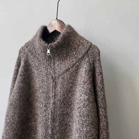 zip up melange knit cardigan /3color　NK2083