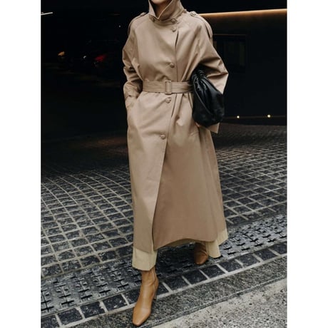 stand collar trench coat /2color　NK1283