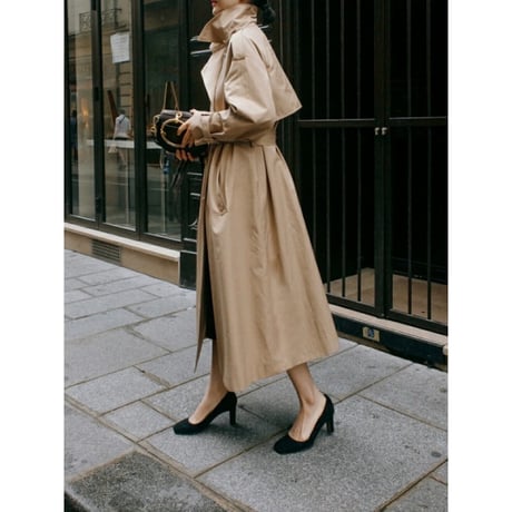 stand collar trench coat /2color　NK1283