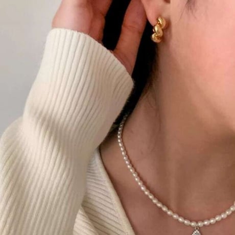 twist hoop pierce /2color　NK1208