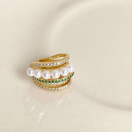 pearl stone ear hook　NK1229