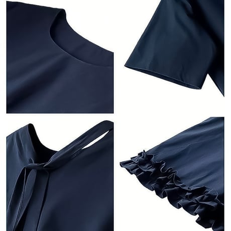 ruffle hem relaxed cotton tunic /2color　NK2246
