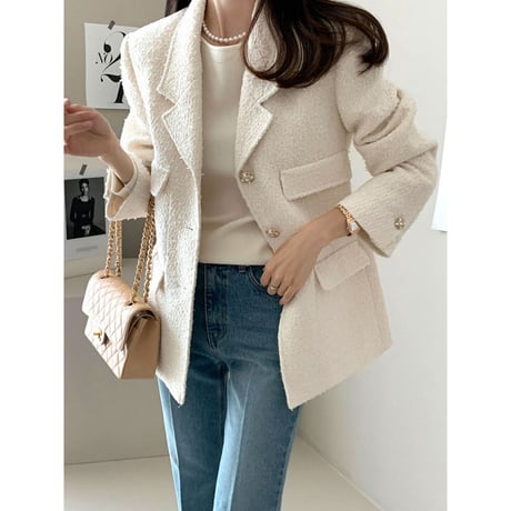 tweed tailored jacket /2color　NK1272