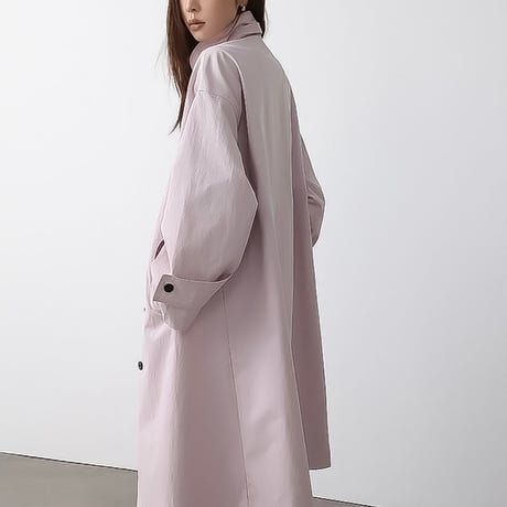 relaxed stand collar long coat /3color　NK2189