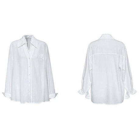 lace trim tencel long shirt /2color　NK2274