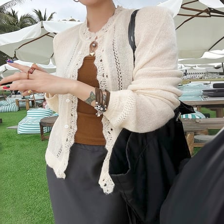 delicate elegance lace cardigan /2color　NK1720