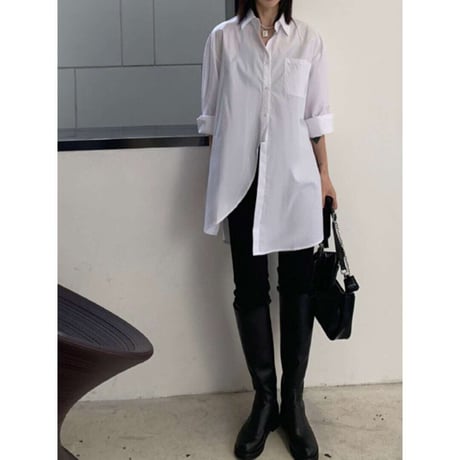 over size asymmetry shirt /2color　NK1339
