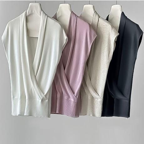 cross-neck knit pullover /4color　NK2319