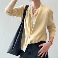 layered design knit cardigan /3color　NK1988