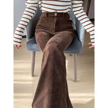 corduroy flare skirt /2color　NK1379