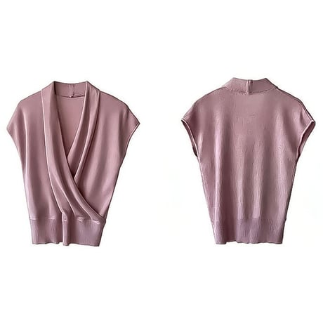 cross-neck knit pullover /4color　NK2319