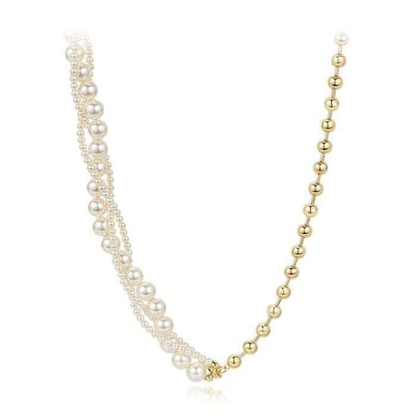 assynmetry pearl necklace　NK1226