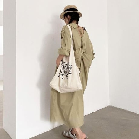 back drape shirt one-piece　NK1105