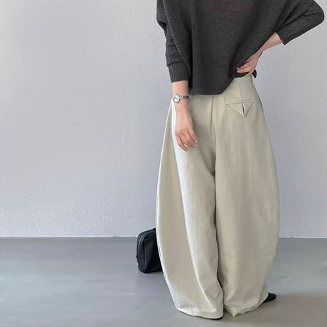 relaxed cocoon wide pants /3color　NK2177