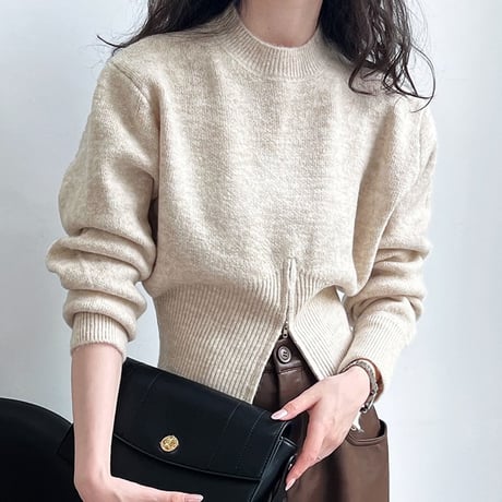 front slit knit pullover /3color　NK1073