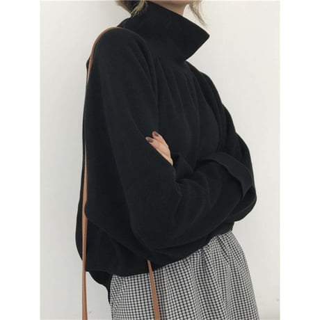 high neck rib knit /2color　NK1309