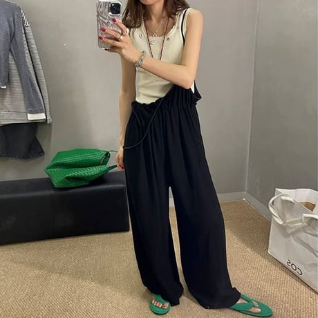 gather camisole wide all-in-one /2color　NK1824
