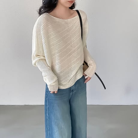 off shoulder dolman knit /7color　NK2316