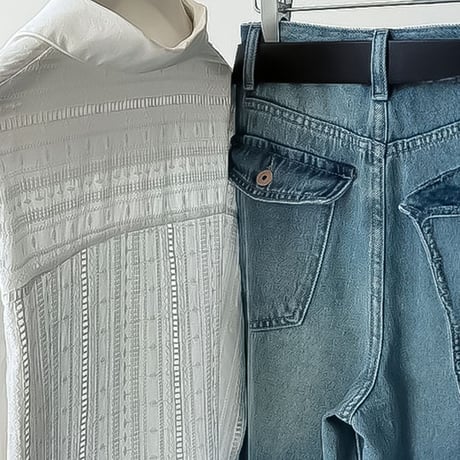 back lace layered shirt　NK2303