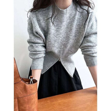 front slit knit pullover /3color　NK1073