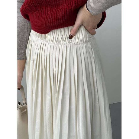 pleats maxi skirt /2color　NK1141