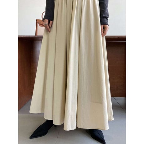 Aline high waist pleats skirt /3color　NK1391