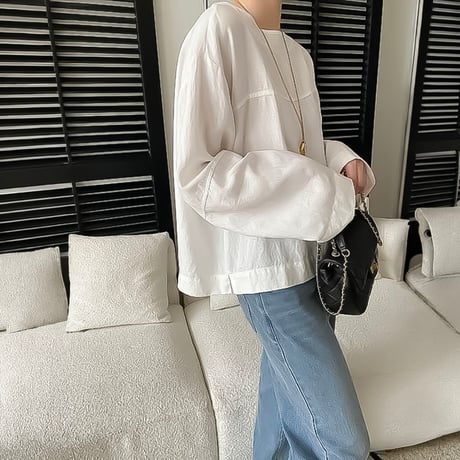 back ribbon design blouse /3color　NK2311