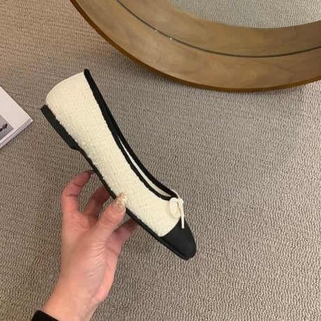 tweed ballet shoes /4color　NK1635