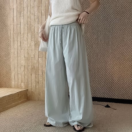 cotton linen wide pants /3color　NK2200