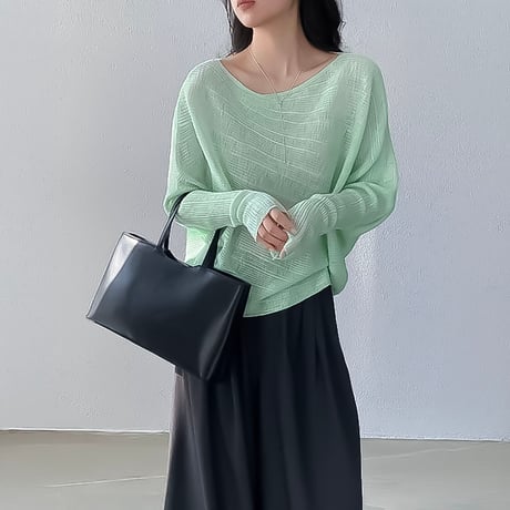 off shoulder dolman knit /7color　NK2316