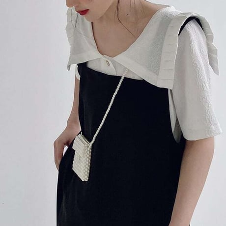 black wide salopette　NK1093