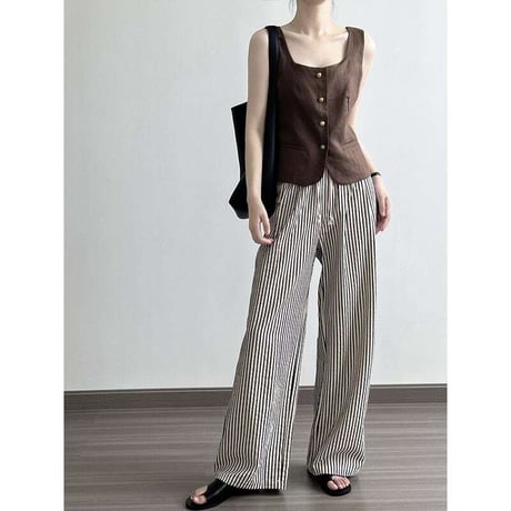 stripe wide leg pants　NK1112