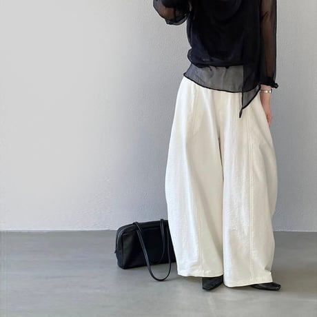 relaxed cocoon wide pants /3color　NK2177