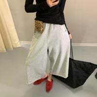 distressed wideleg sweatpants /2color　NK1752