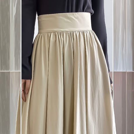 high waist flare maxi skirt /3color　NK2318