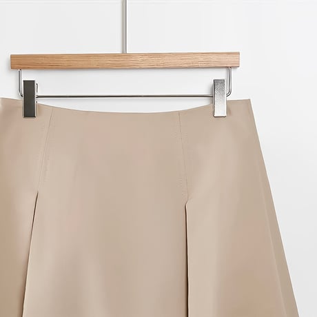 tuck flare long skirt /3color　NK2154