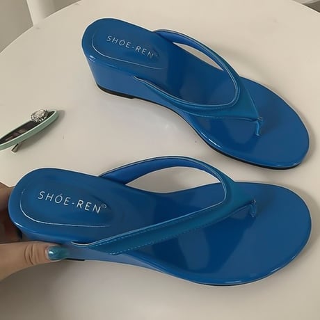 low wedge thong sandal /4color　NK1838