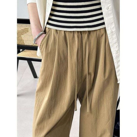 drawstring wide pants /3color　NK1138