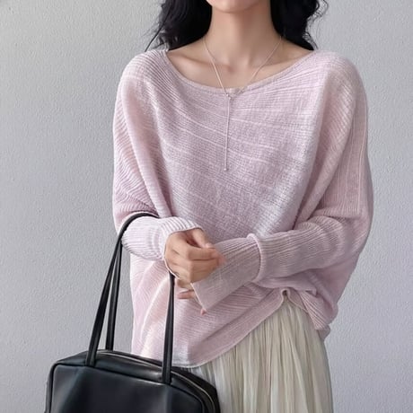 off shoulder dolman knit /7color　NK2316