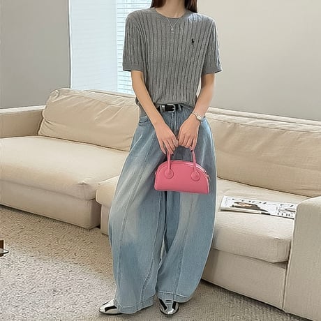 relaxed wide denim pants　NK2193