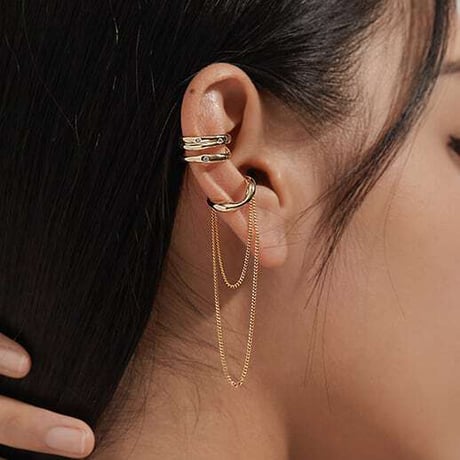 gold chain ear cuff　NK1235