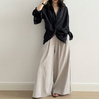 waist twist long sleeve shirt /2color　NK1806