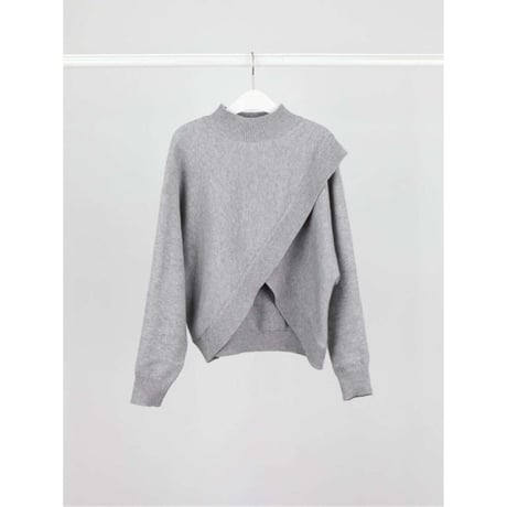 asymmetry cut knit /2color　NK1321