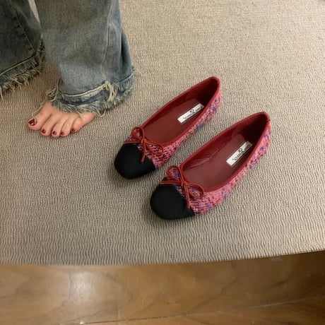 tweed ballet shoes /4color　NK1635