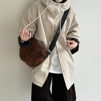 bicolor cuff hooded jacket /2color　NK2129