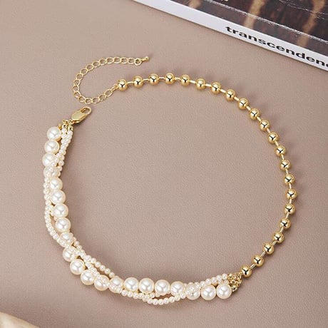 assynmetry pearl necklace　NK1226